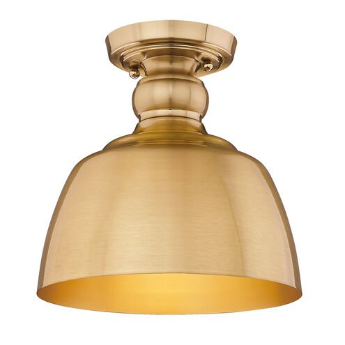 Holmes 1 Light 9 inch Modern Brushed Gold Flush Mount Ceiling Light